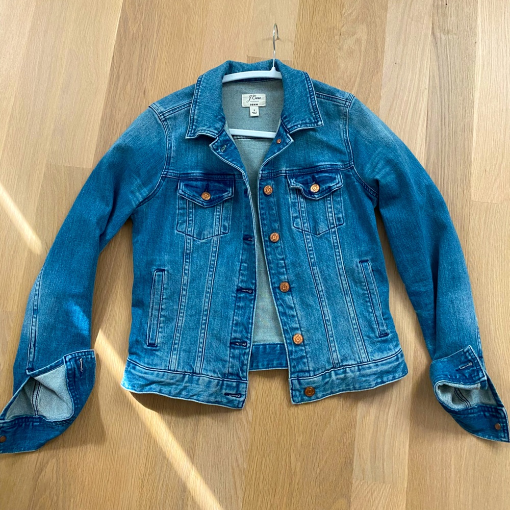 J crew denim jacket- fitted size small